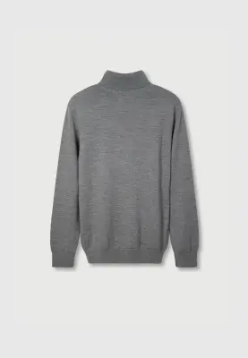 Le pull col roulé - Gris clair — photo 3