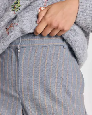 Pantalon Orlando rayures gris et beige — photo 2