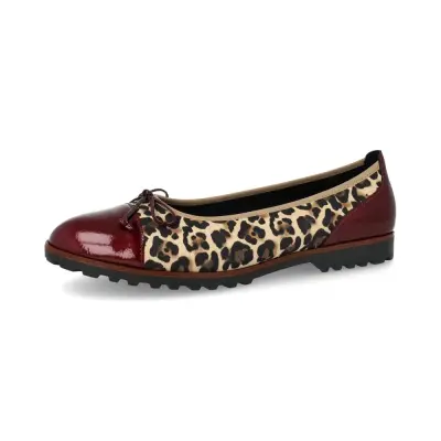 Ballerines Gabor 74.100.32 Léopard Bordeaux - Cuir Grande Pointure Femme — photo 1