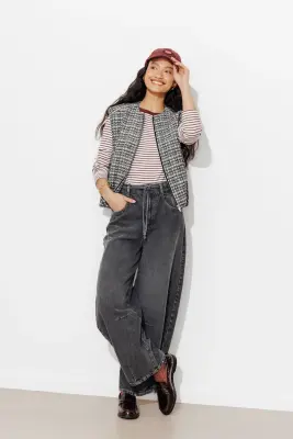 Blouson tweedé sans manches — photo 3