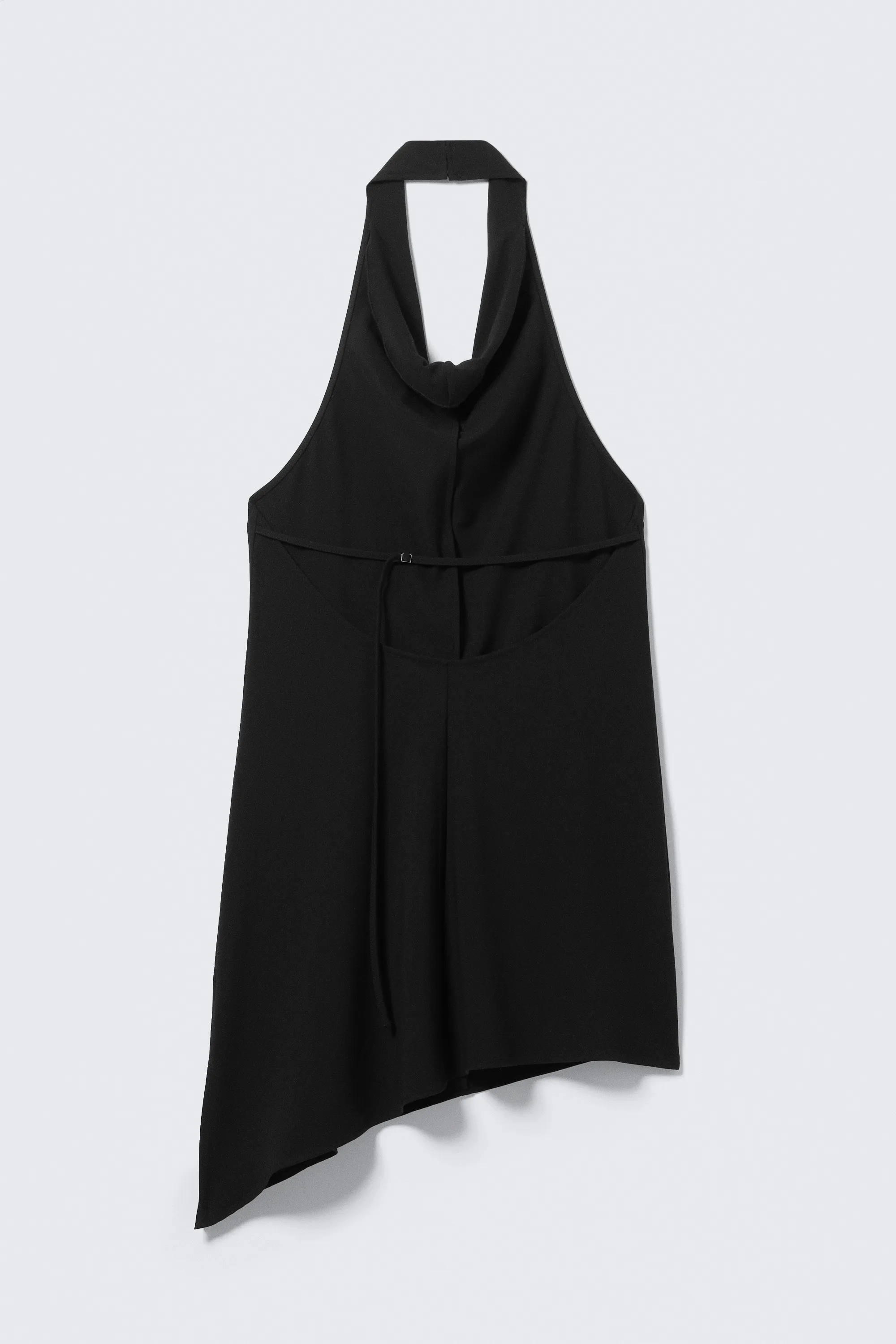 Robe midi drapée à col bénitier et dos nu - Noir