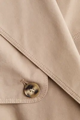 Trench-coat court avec ceinture à nouer - Taupe — photo 5