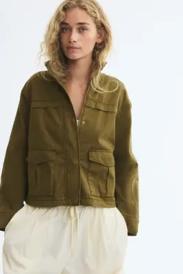 Veste utility wear oversize - Vert kaki foncé — photo 1