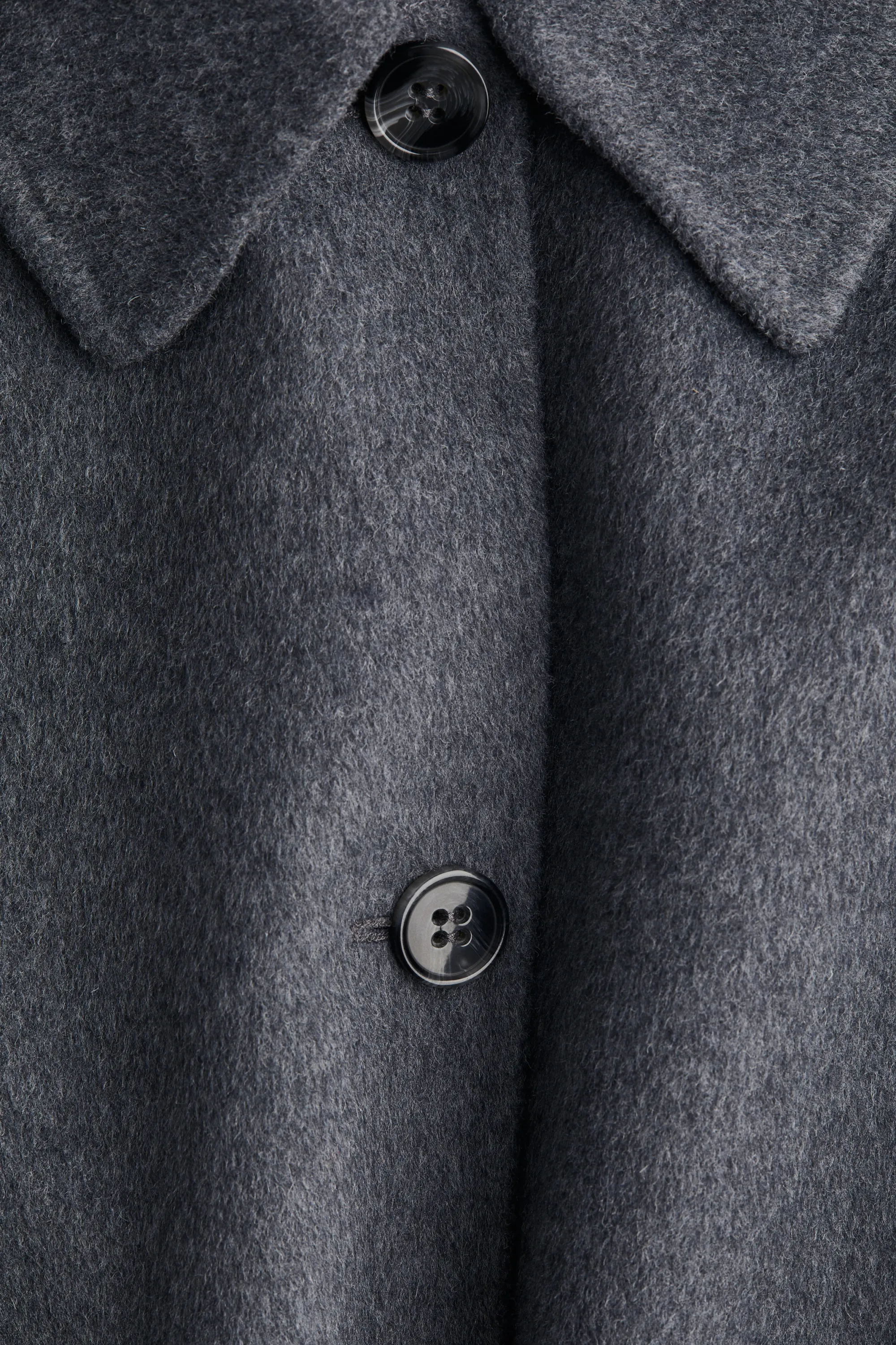 Veste faite main en laine mélangée - Gris foncé