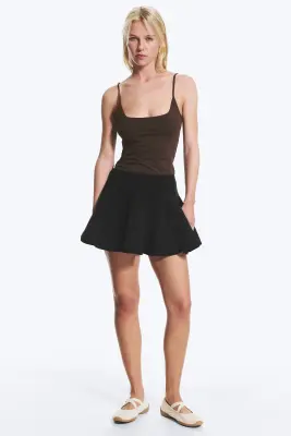 Mini-jupe tutu évasée - Noir — photo 2