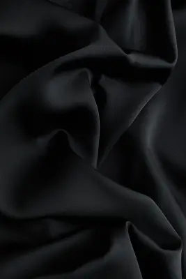 Robe à écharpe en satin - Noir — photo 4