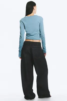 Andromeda jean baggy ample taille basse - Blue Rinse – Bleu foncé — photo 2