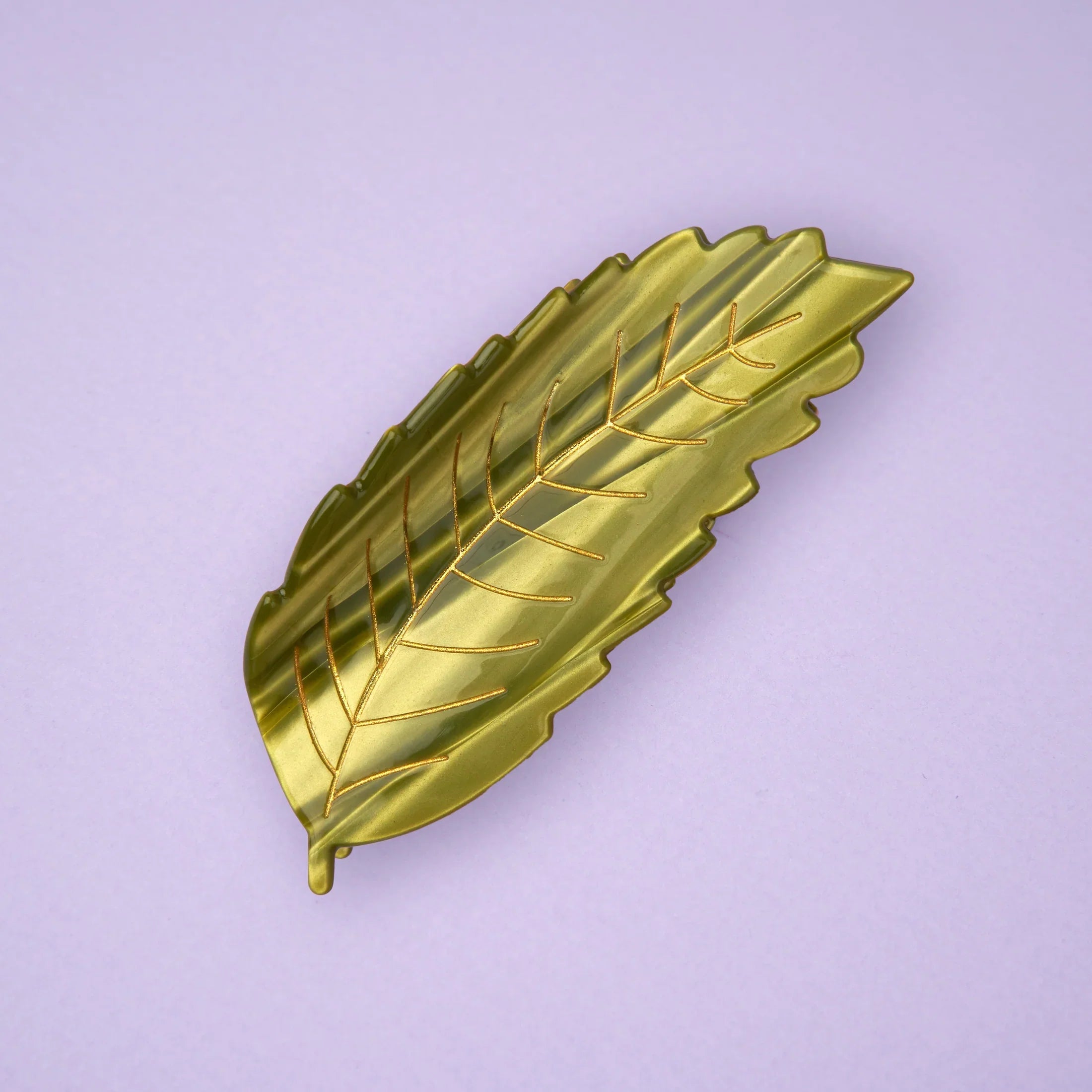 Pince à cheveux Feuille châtaigner verte Coucou Suzette