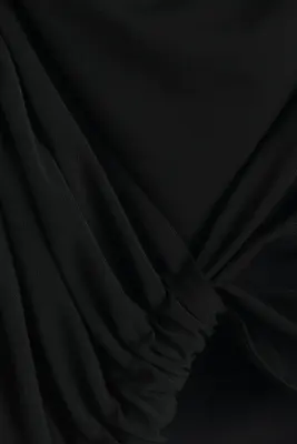 Top dos nu avec panneau drapé - Noir — photo 4