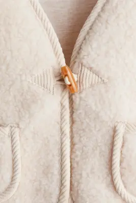 Veste sans manches en tissu Teddy bear - Beige clair — photo 4