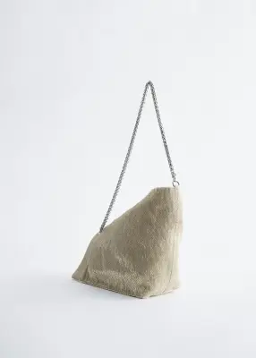 Mini sac porté épaule à perles fantaisie - Argenté — photo 1