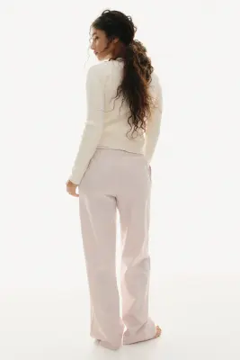 Pantalon en popeline de coton - Rose clair — photo 3