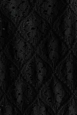 Top volanté en dentelle - Noir — photo 3