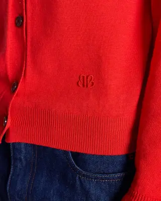 Cardigan Rosalie rouge — photo 3
