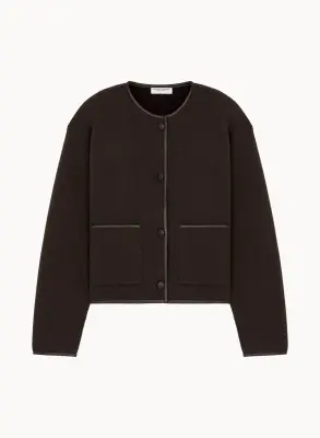 Veste en cuir, cachemire et laine — photo 4