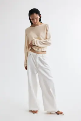 Pull épaules nues - Beige clair — photo 1