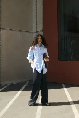 Chemise Oxford - Bleu/rayé — photo 2