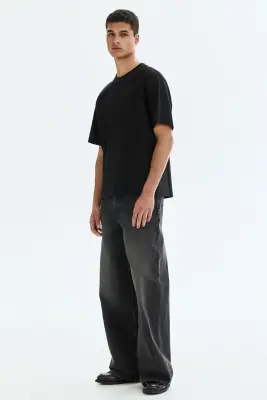 T-shirt Relaxed Fit - Noir — photo 1