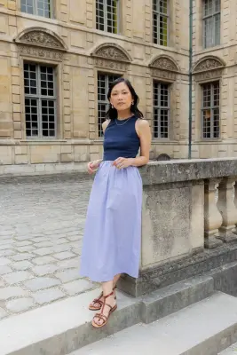 Robe Aimée - rayé bleu — photo 4