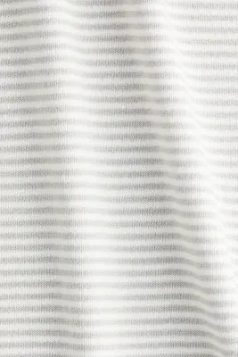 T-shirt en maille fine - Blanc/rayures gris clair — photo 4