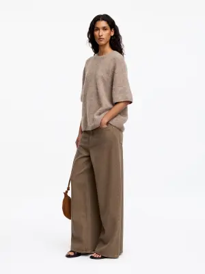 Pull en mélange de laine et d'alpaga - Taupe clair — photo 1