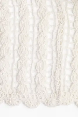 Robe de plage façon crochet - Blanc — photo 4