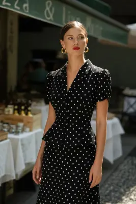 Andi Polka Dot Rayon Blouse — photo 1