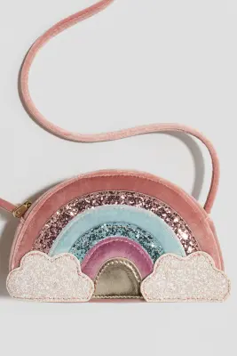 Sac bandoulière en forme d'arc-en-ciel - Rose ancien/arc-en-ciel — photo 2
