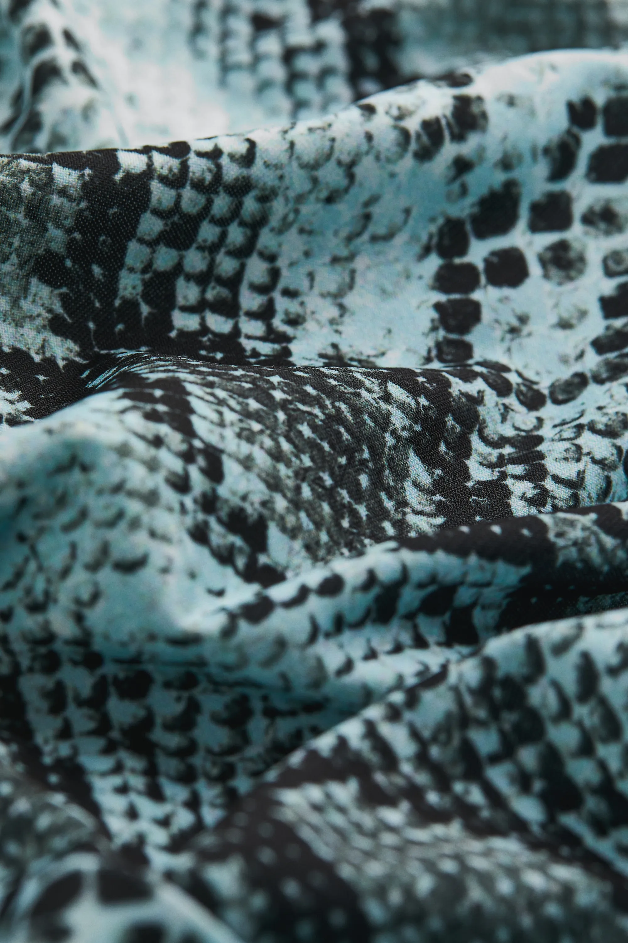 Robe à motif - Bleu/motif peau de serpent