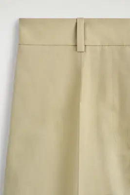 PANTALON LARGE À REVERS EN SERGÉ DE COTON - SABLE — photo 4