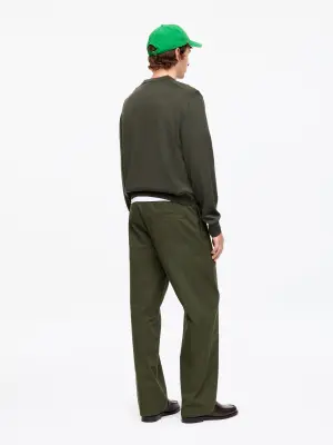 Pantalon chino large de style utilitaire - Vert kaki — photo 2