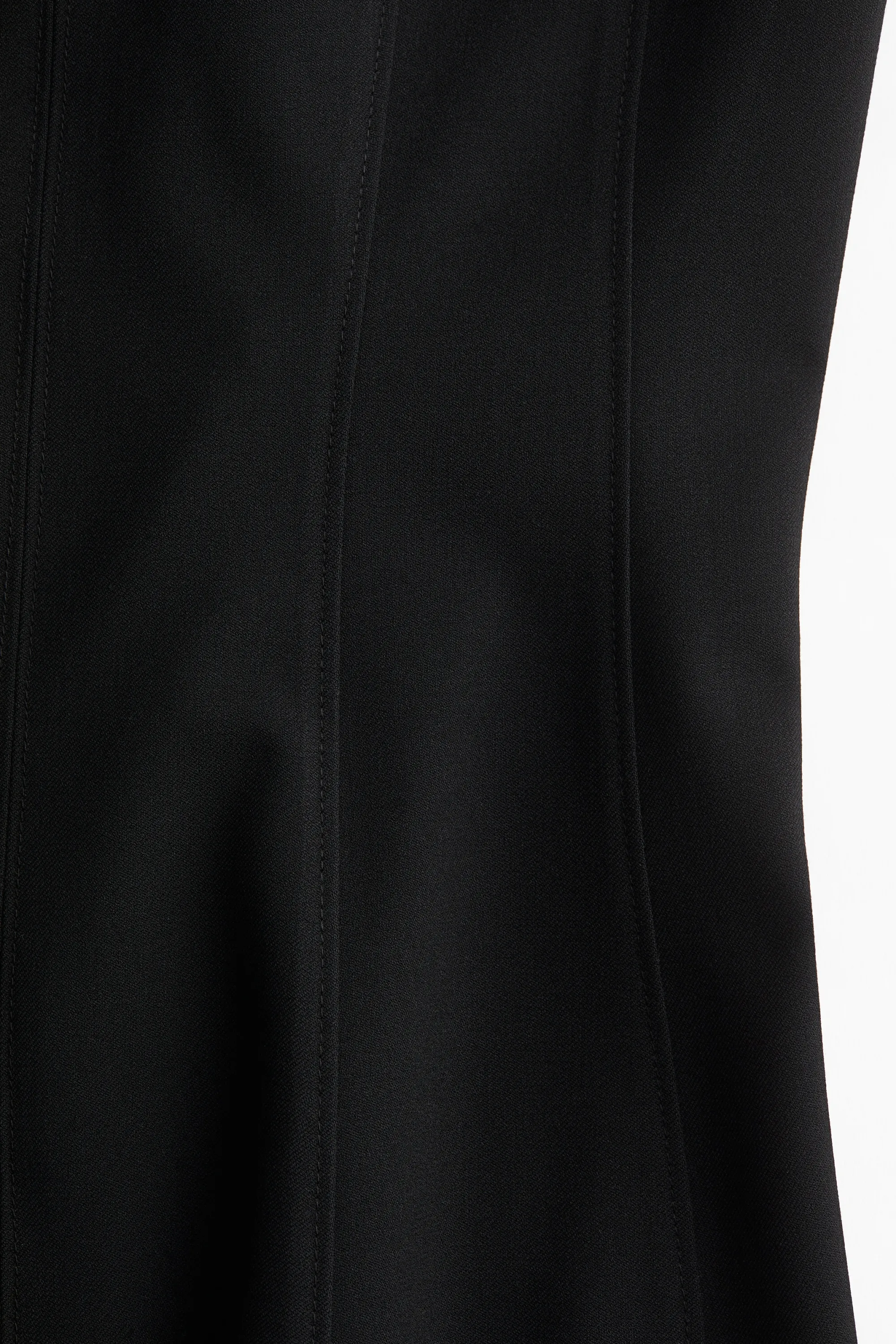 Robe en twill avec jupe évasée - Noir