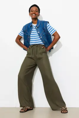 Pantalon large ceinturé Femme — photo 3