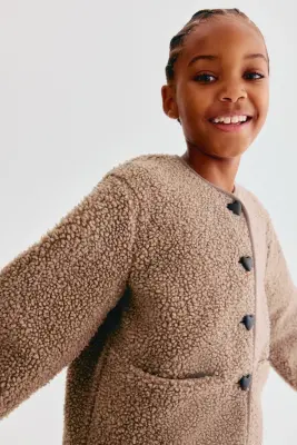Veste en tissu Teddy bear - Beige — photo 3