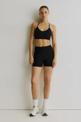 Short moulant scrunch Seamless DryMove™ - Noir — photo 1