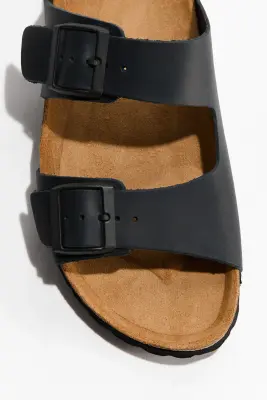 Sandales en cuir - Noir — photo 2