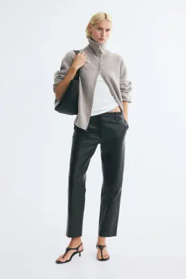 Gilet zippé en laine - Taupe clair — photo 1