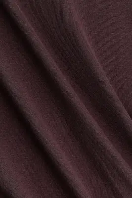 Top en jersey de coton pima - Marron foncé — photo 4