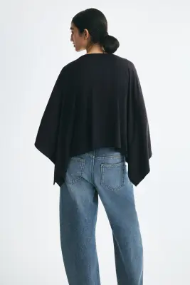 Top cape oversize - Noir — photo 2