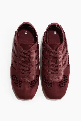 Sneakers façon crochet - Bordeaux — photo 1
