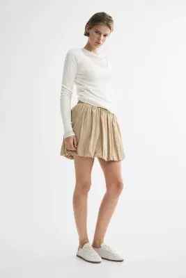 Pull en maille torsadée de viscose mélangée - Blanc — photo 2