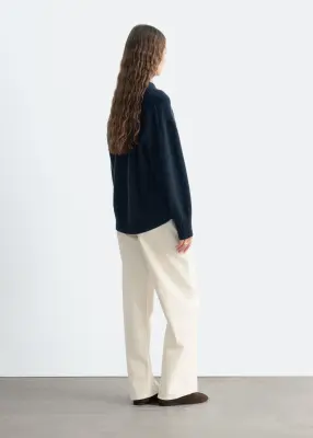 Pull oversize en laine - Bleu foncé — photo 4