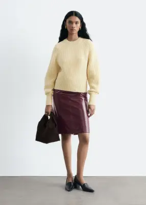 Pull en mélange de laine et de coton - Jaune beurre — photo 2
