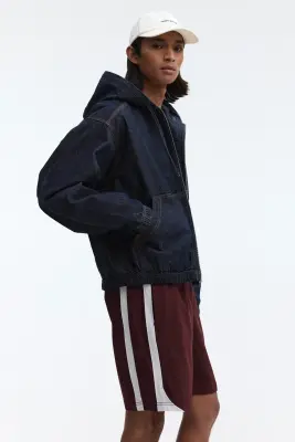 Short de survêtement Regular Fit - Bordeaux/color block — photo 2