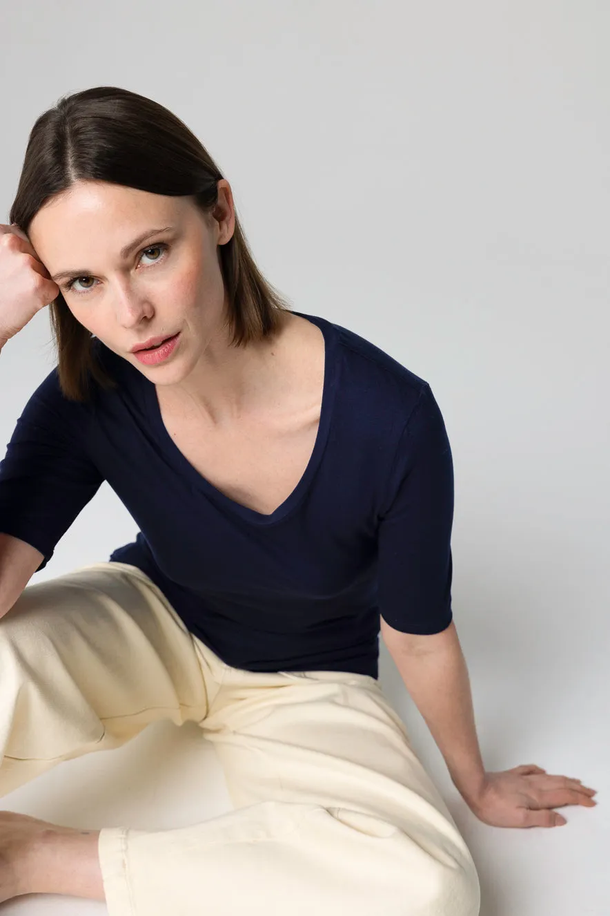 T-shirt en viscose et élasthanne