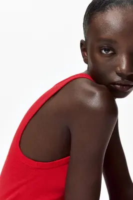 Robe étagée en maille fine - Rouge vif — photo 2