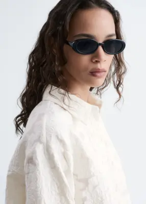 Blouse jacquard décontractée - Blanc — photo 4