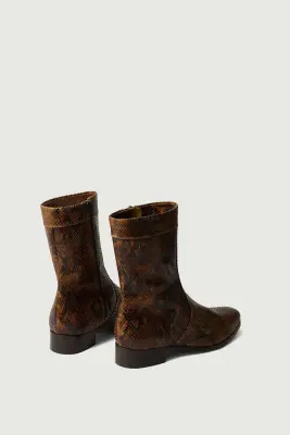 BOTTINES ÉCAILLE PYTHON — photo 4