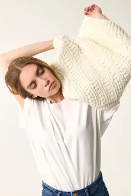 Pull sans manches Astrid Creme — photo 4