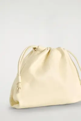 MINI POCHETTE CAVATELLI – CUIR - JAUNE BEURRE — photo 2